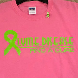 Lyme Disease Shirt (S) & Lyme Awareness Lapel Pin